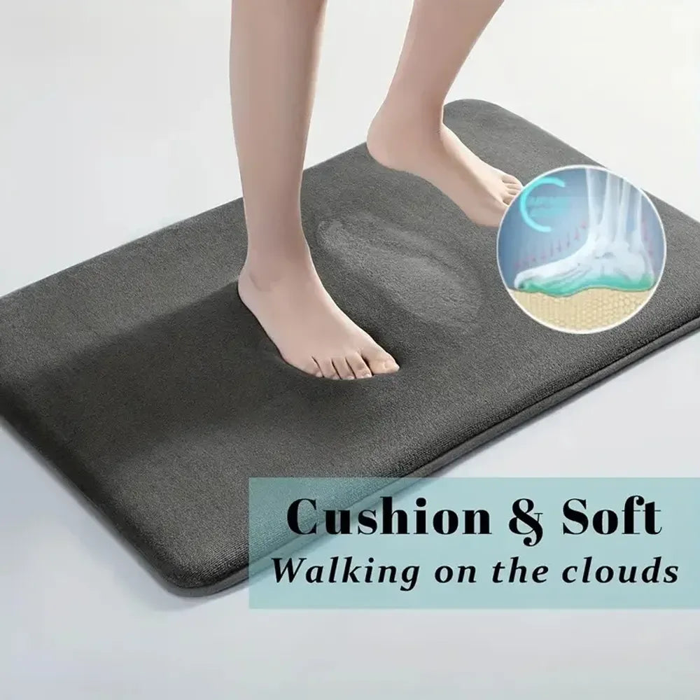 Thickened Floor Mat Memory Cotton Absorbent Non-slip Home Entrance Bedroom Living Room Carpet Kitchen Bathroom Doormat Foot Mat