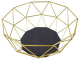 Golden Geometric Style Wire Bowl