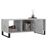 Coffee Table Concrete Grey 102x50x40 cm Engineered Wood