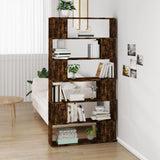 Book Cabinet/Room Divider Smoked Oak 100x24x188 cm