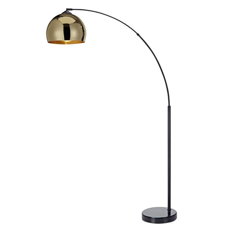 LED Standard Arc Curved Floor Lamp, Modern Lighting, Gold