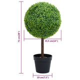 Artificial Boxwood Plant with Pot Ball Shaped Green 71 cm