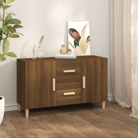 Sideboard Smoked Oak 100x36x60 cm Engineered Wood