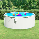 Swimming Pool with Steel Wall 360x120 cm White