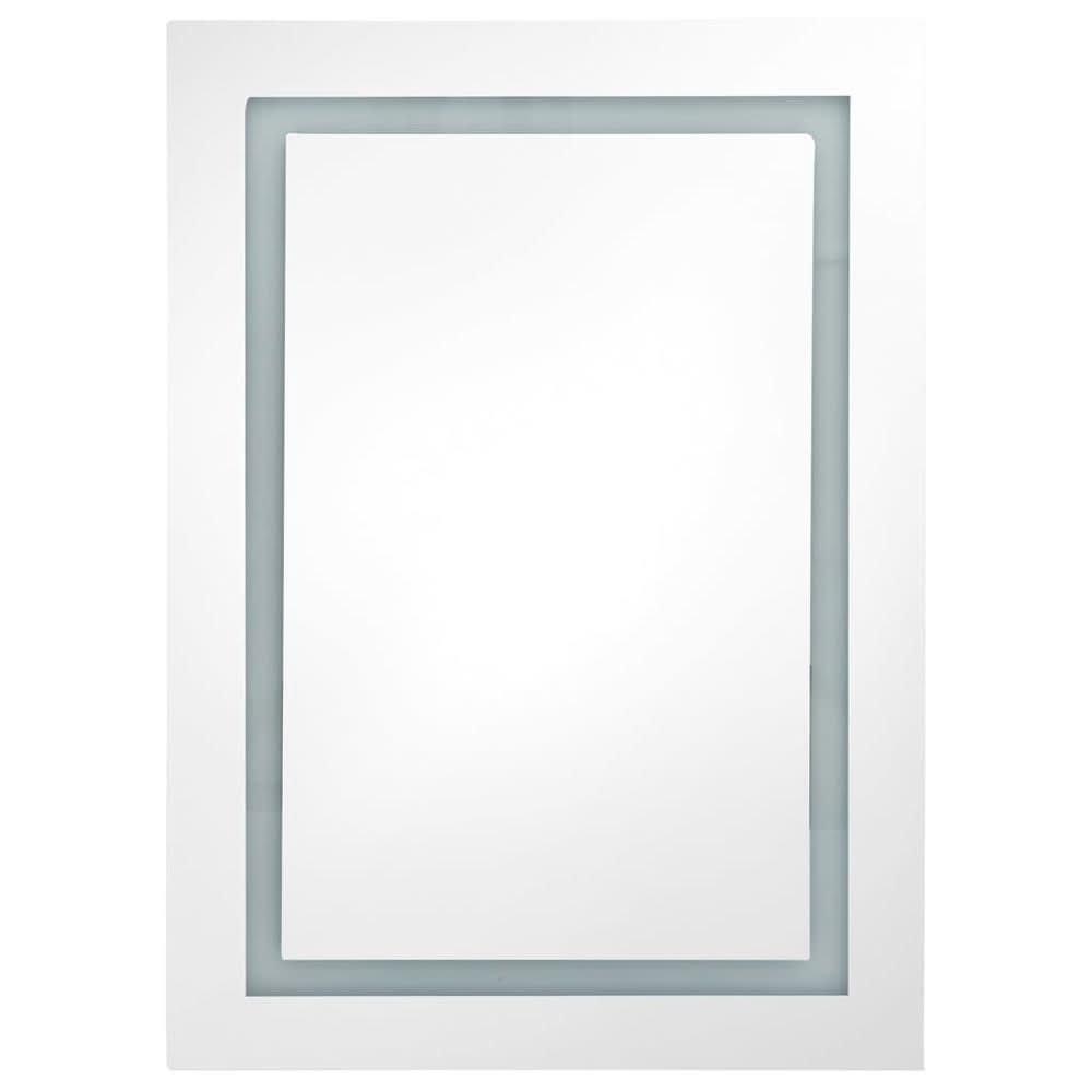 LED Bathroom Mirror Cabinet Concrete Grey 50x13x70 cm