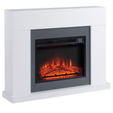 Electric Fireplace Suite Remote Freestanding Fireplace Heater with LED Flame