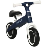 Baby Balance Bike, Children Bike Adjustable Seat, Wide Wheels - Blue