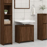 Bathroom Cabinet Smoked Oak 60x33x61 cm Engineered Wood