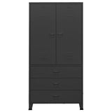 Industrial Wardrobe Black 90x50x180 cm Metal