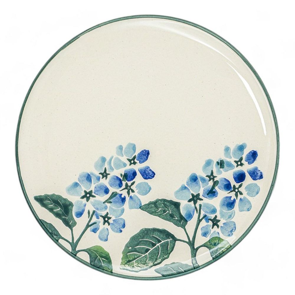 Ceramic Side Plate Nature Floral Blue 20cm