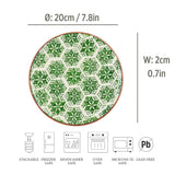 Ceramic Side Plate Nature Snowflake White 21cm