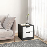 2 Drawer Bedside Tables Set of 2 with Storage Nightstands for Bedroom