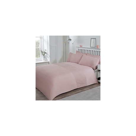 LACE BORDER BLUSH PINK DUVET SET SB