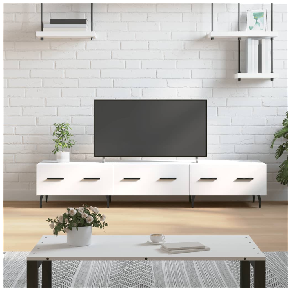 TV Cabinet White 150x36x30 cm Engineered Wood