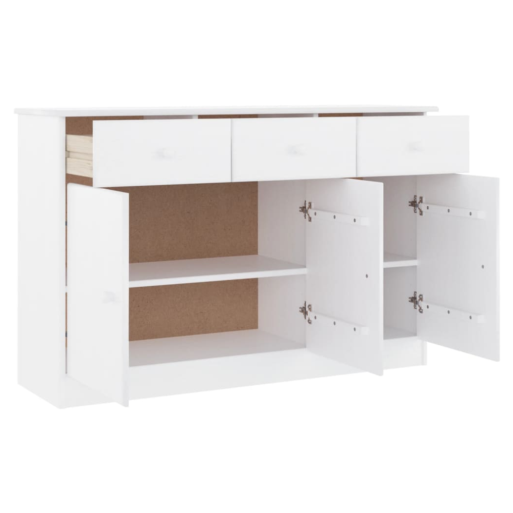 Sideboard ALTA White 112x35x73 cm Solid Wood Pine