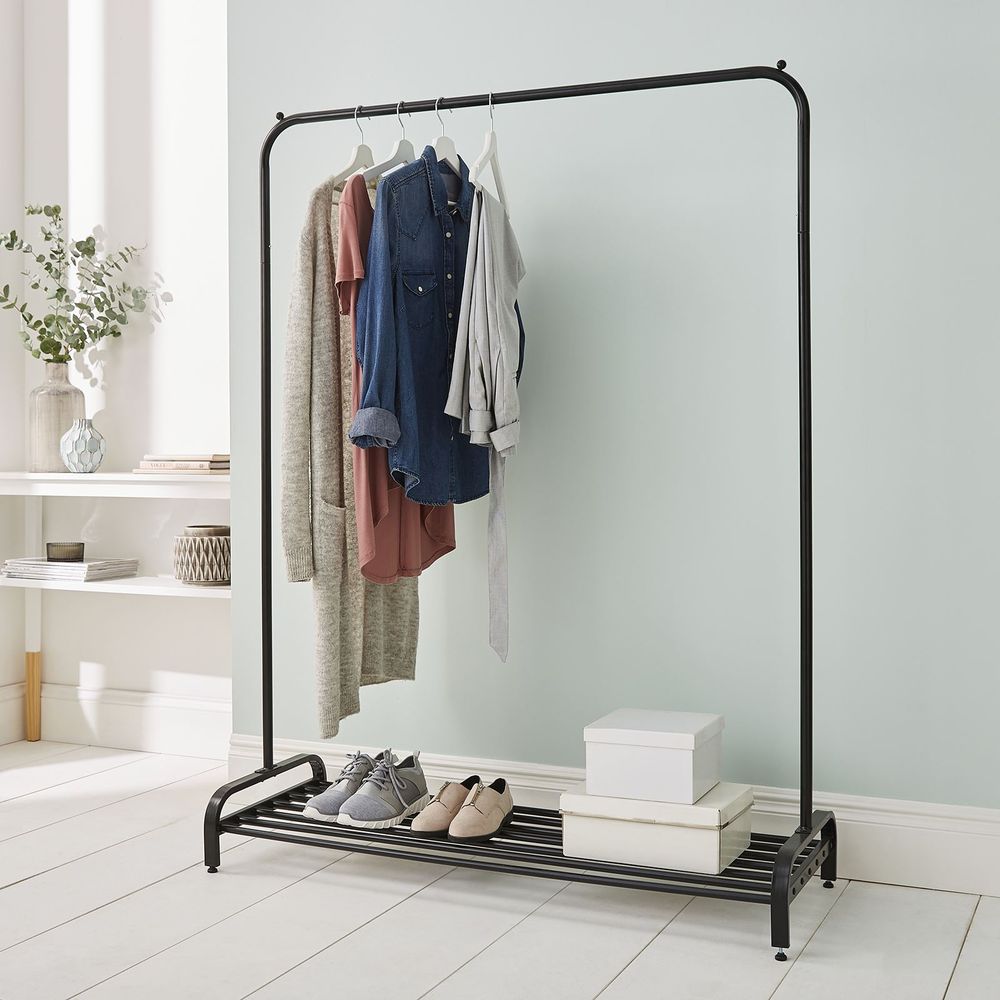 Clothes Rail In Black Powder Coating