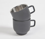 Matte Black Stainless Steel Tea Cups (Set of 2)