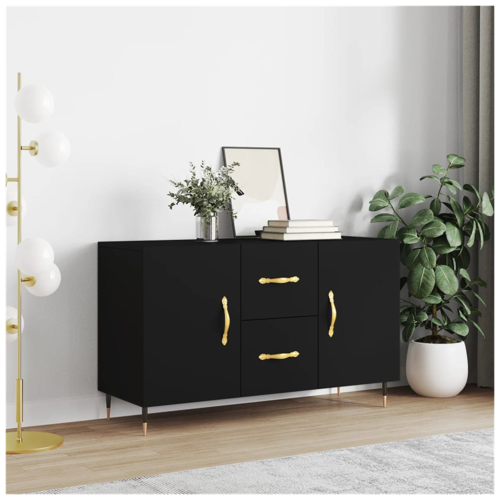 Sideboard Black 100x36x60 cm Engineered Wood