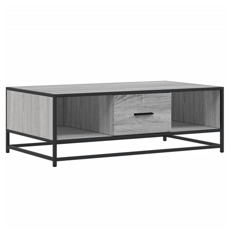 Coffee Table Grey Sonoma 100x57x35 cm Engineered Wood and Metal