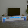 TV Cabinet with LED Lights White 230x36.5x40 cm