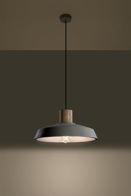 Modern Pendant lamp AFRA Concrete/Wood Loft Design LED E27