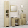 4 Piece Bathroom Furniture Set White Engineered Wood