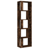 Book Cabinet Smoked Oak 45x24x160 cm Engineered Wood