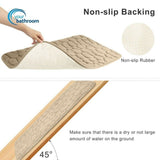 Non Slip Bath Mat Memory Foam (Cream)