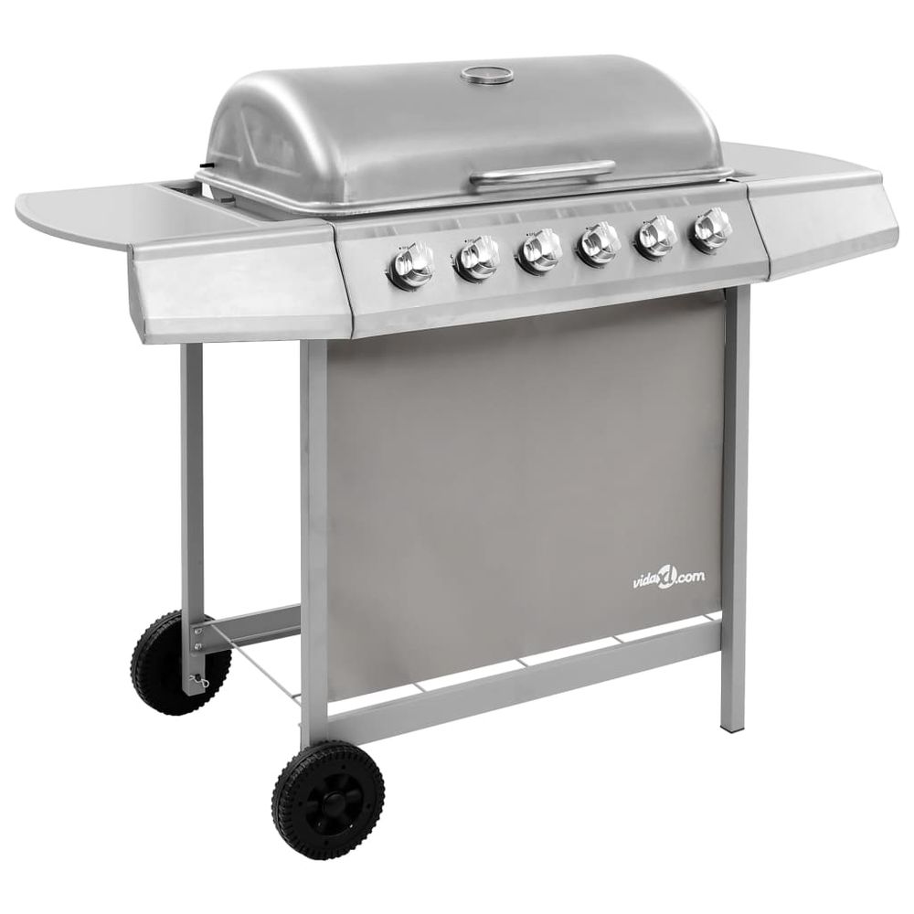 Gas BBQ Grill with 6 Burners Silver (FR/BE/IT/UK/NL only)