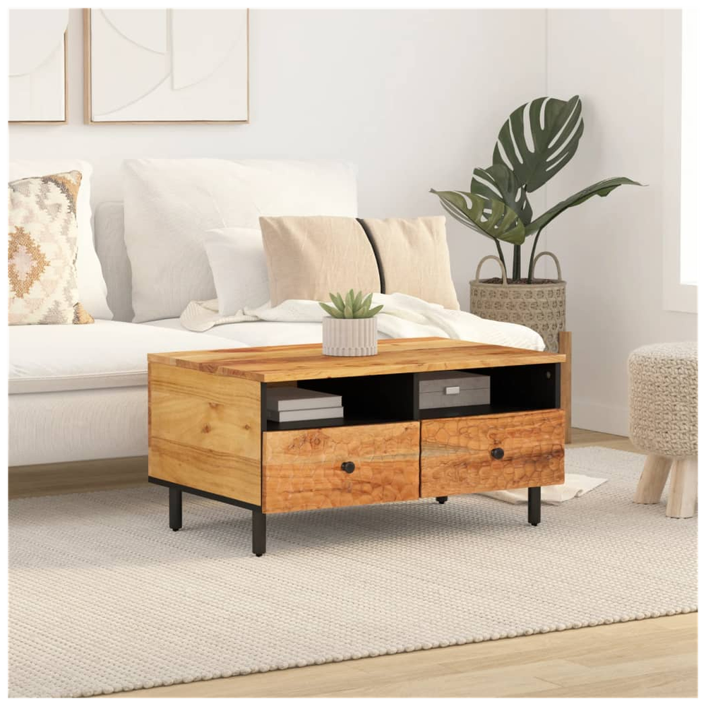 Coffee Table 80x54x40 cm Solid Wood Acacia