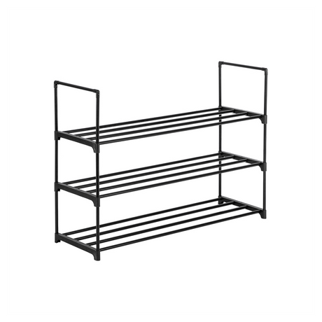 3 Tiers Shoe Rack Shoe Tower Shelf Storage Organizer For Bedroom, Entryway, Hallway, and Closet Black Color