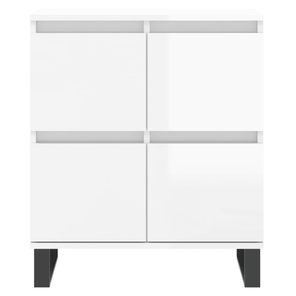 Sideboard High Gloss White 60x35x70 cm Engineered Wood