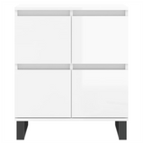 Sideboard High Gloss White 60x35x70 cm Engineered Wood