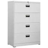 Filing Cabinet White 90x46x72.5 cm Steel