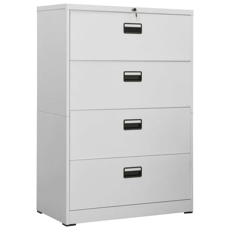 Filing Cabinet White 90x46x72.5 cm Steel