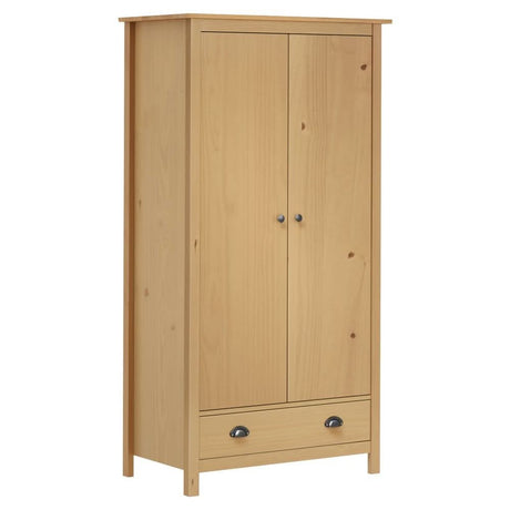 2-Door Wardrobe Hill 89x50x170 cm Solid Pine Wood