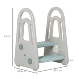 Two-Step Stool for Kids Toddlers with Handle for Toilet Potty Training