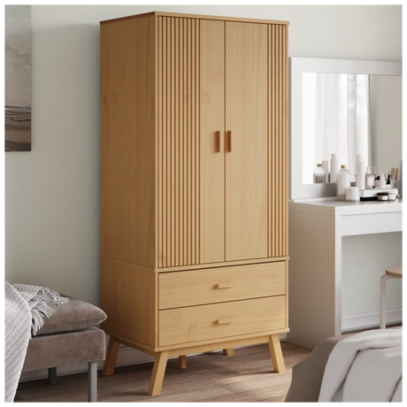 Wardrobe OLDEN Brown 76.5x53x172 cm Solid Wood Pine