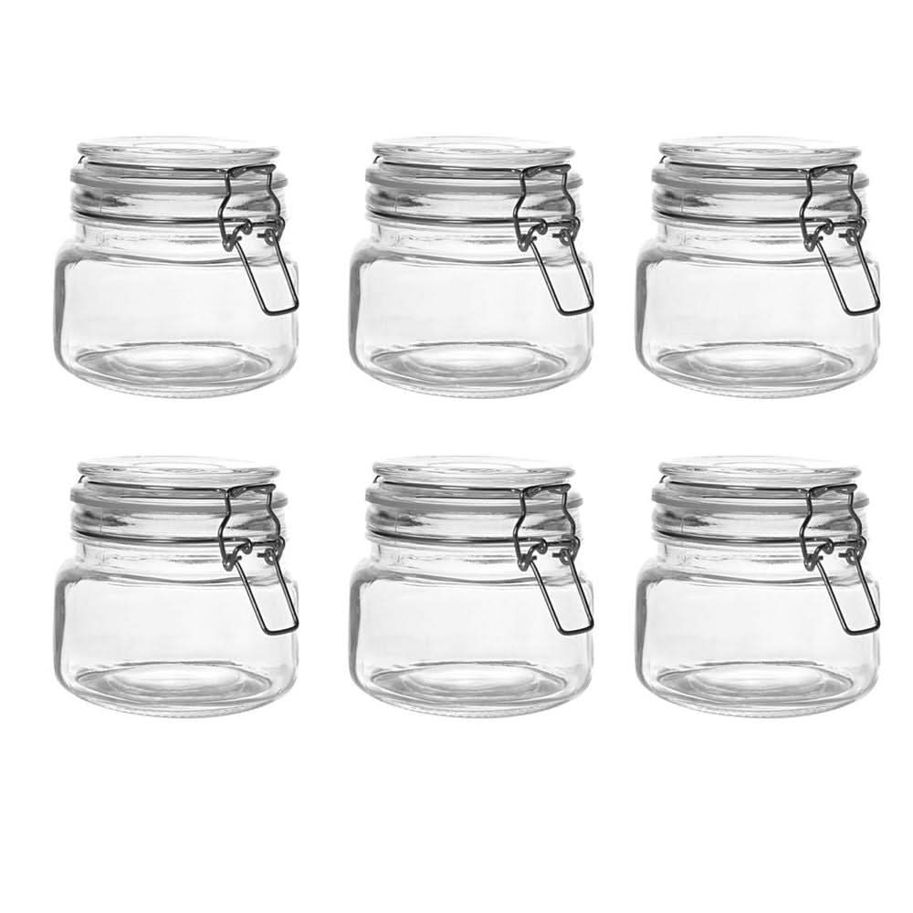 500ml Clip Top Jar - Set of 6