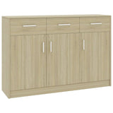 Sideboard White 110x30x75 cm Engineered Wood