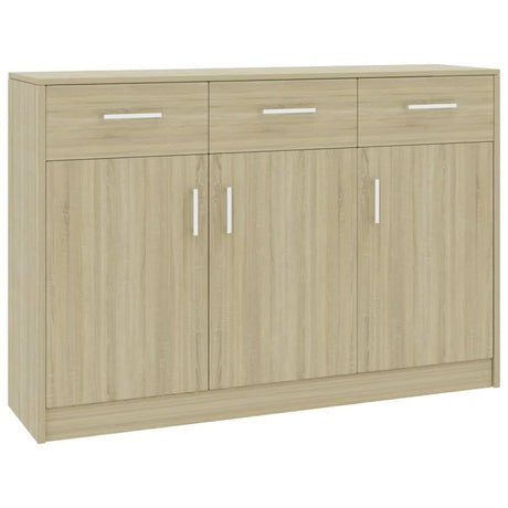 Sideboard White 110x30x75 cm Engineered Wood