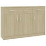 Sideboard White 110x30x75 cm Engineered Wood