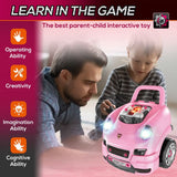 Kids Truck Engine Toy Set w/ Horn Light Car Key Age 3-5 Years, Pink