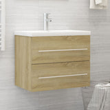 Sink Cabinet with Built-in Basin Engineered Wood