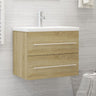 Sink Cabinet with Built-in Basin Engineered Wood