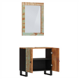 2 Piece Bathroom Furniture Set Solid Wood Reclaimed