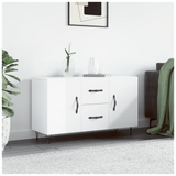 Sideboard High Gloss White 100x36x60 cm Engineered Wood