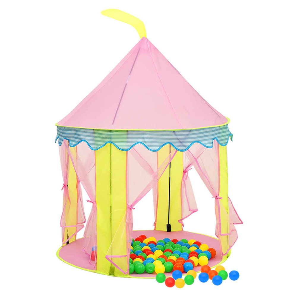 Children Play Tent with 250 Balls Pink 100x100x127 cm