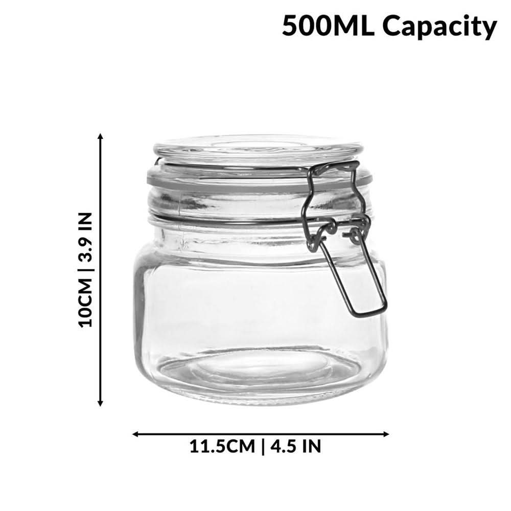 500ml Clip Top Jar - Set of 6