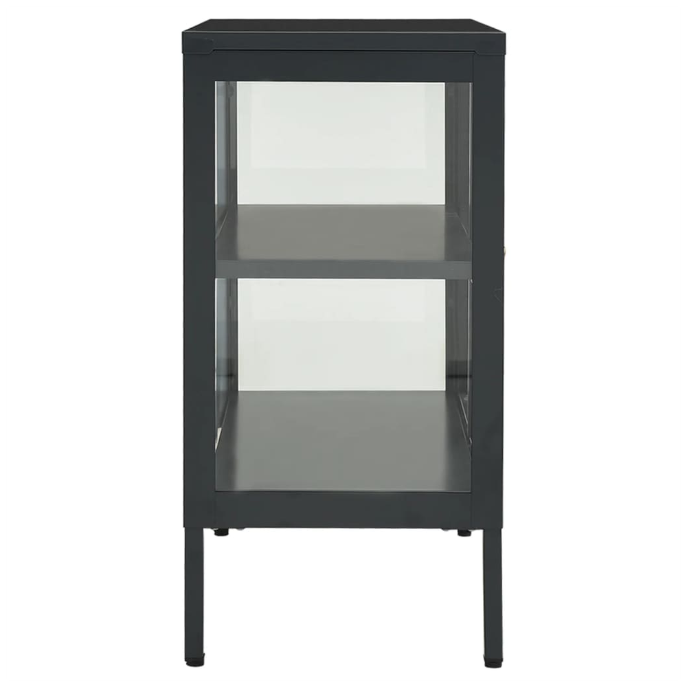 Sideboard Anthracite 70x35x70 cm Steel and Glass